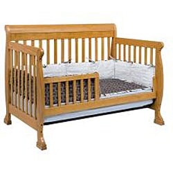 DaVinci Kalani 4-in-1 Crib with Toddler Rail in Honey Oak