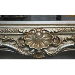 Rectangular Traditional Champagne Pewter Framed Mirror