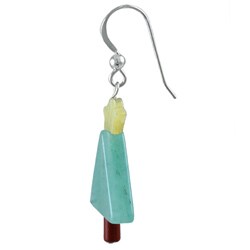 Silvermoon Sterling Jasper and Aventurine Holiday Earrings 