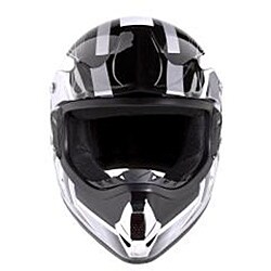 Fuel Helmets Black/ Silver Off Road Motorcycle Helmet