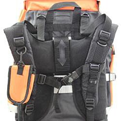 Kemyer 5500 Cubic Inches Deluxe Hiking Backpack - Black/Orange