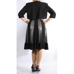 R&M Richards Women's Black/ Silver Shimmer Dress and Bolero Set
