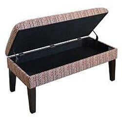 Decorative Geometric Multicolor Storage Bench 