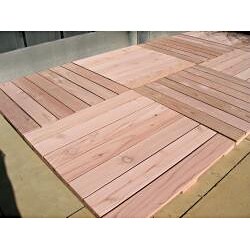 36 Square Feet of Redwood Deck Tiles