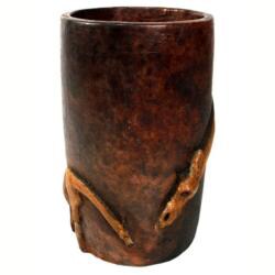 Handmade Luhya Ceramic Giraffe Cylinder Vases (Kenya)