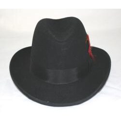 Ferrecci Men's Black Wool Godfather Hat