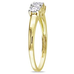 10k Yellow Gold 1/2ct TDW Diamond 3-stone Ring (G-H, I2-I3)