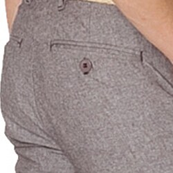 American Apparel Men's Welt Pocket Brown Chambray Pants