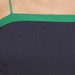 American Apparel Women's Navy/ Kelly Green Sheer Jersey Shoulder Tie Tube Top