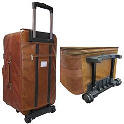 Amerileather Brown Leather 25-inch Expandable Wheeled Upright