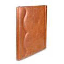 Zeyner Cognac Leather Folio Jotter