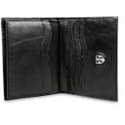 Zeyner Black Leather Credit Card and ID Case