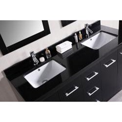 Elite Contemporary Double-Sink Bathroom Vanity