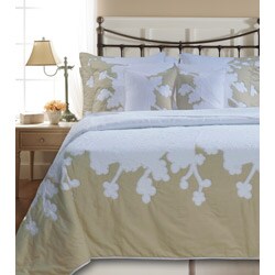 Audrey Floral Cotton Twin-size Quilt Set