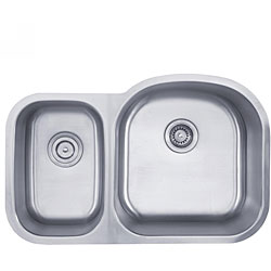 Kraus 32 inch Undermount 65/35 Double Bowl 16 gauge Stainless Steel Kitchen Sink