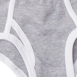 American Apparel Kids Grey/ White Rib Briefs (Size 2)