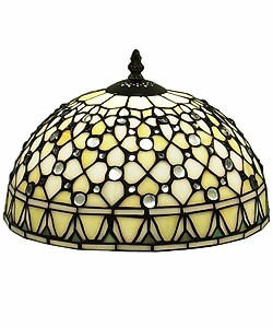 Tiffany-style White Jewel Lamp