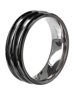 Titanium and Black Rhodium Men's 8 mm Band