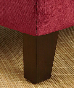 Slipper Cranberry Chenille Chair