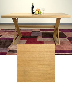 Oak Rectangular X-base Dining/Work Table