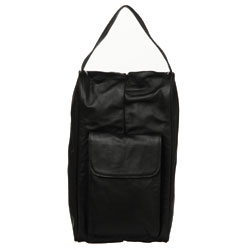Amerileather Black Leather Golf Shoe Bag