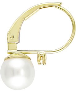 14-kt. Diamond 6.5-7 mm Cultured  Pearl Earrings