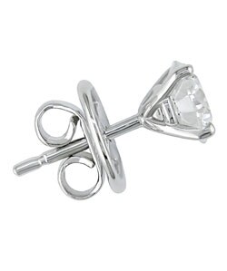 14k Gold 1 1/2ct TDW Round Diamond Stud Earrings (G-H, I1-I2)
