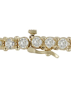 14k Yellow Gold 4ct TDW Diamond Tennis Bracelet (G-H, I1)