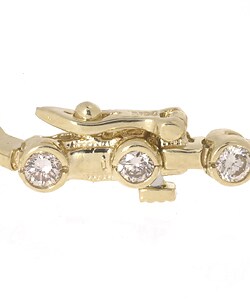 14k Gold 2 2/5ct Diamond Bezel-set Tennis Bracelet (H, S1-2)