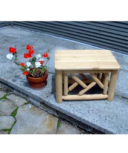 Rustic Adirondack Cedar Side Table
