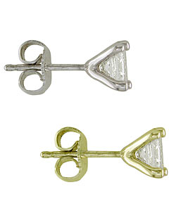 14-kt. Princess-cut 1-ct Diamond Earrings