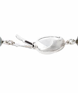 DaVonna 14k Gold Black Cultured Tahitian Pearl Necklace (9-11 mm/ 18 in)