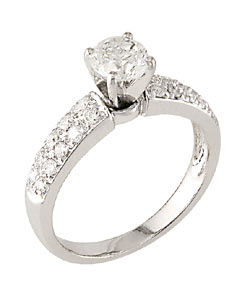 14k White Gold 1ct TDW Diamond Engagement Ring (G-H, I1-I2)
