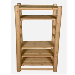 Rustic Adirondack Log Pole Bookcase