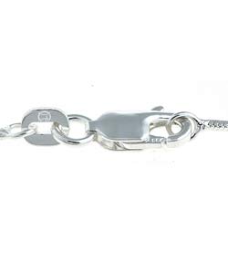 Sterling Silver Birthstone-colored CZ Pendant