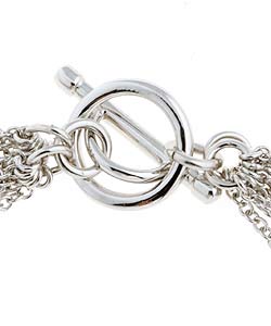 Sterling Silver Heart Pendant Strand Necklace