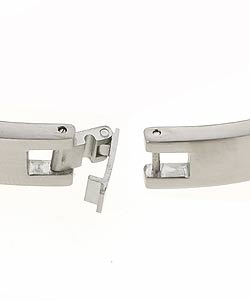 10k Yellow Gold Men's Steel Diamond Bracelet