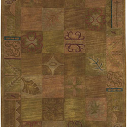 Hand-tufted Contemporary Squares Wool Rug (8' x 11')