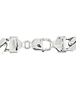 Sterling Silver 9-inch 10 mm Men's ID Bracelet