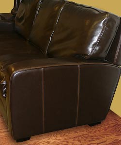 Aspen Dark Brown Leather Sofa