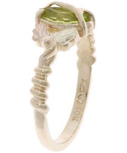 Black Hills Gold and Peridot Ring