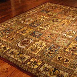 Handmade Classic Bakhtieri Multicolored Wool Rug (7'6 x 9'6)