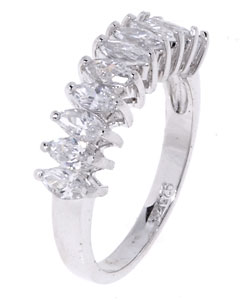 Icz Stonez Sterling Silver CZ Marquise Ring