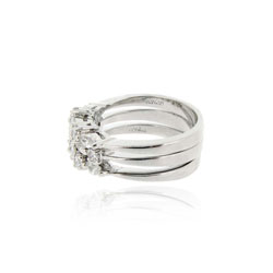 Icz Stonez Sterling Silver CZ 3-piece Stackable Ring