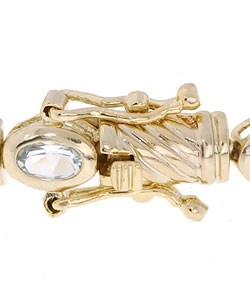 Glitzy Rocks 18k Gold over Silver Multi Gemstone Bracelet