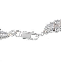 Sterling Silver Three-strand Bead Necklace