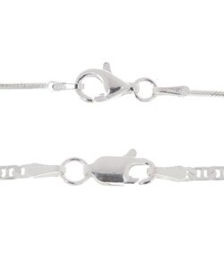 Sterling Silver Flat Link and Snake Anklet Set