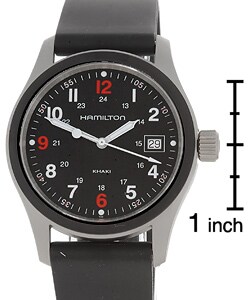 Hamilton Men's Black Rubber Strap Watch