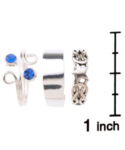 Sterling Silver Celtic Star Toe Ring Set