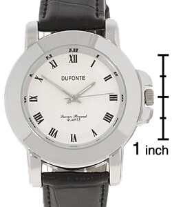 Dufonte by Lucien Piccard Black Strap Watch